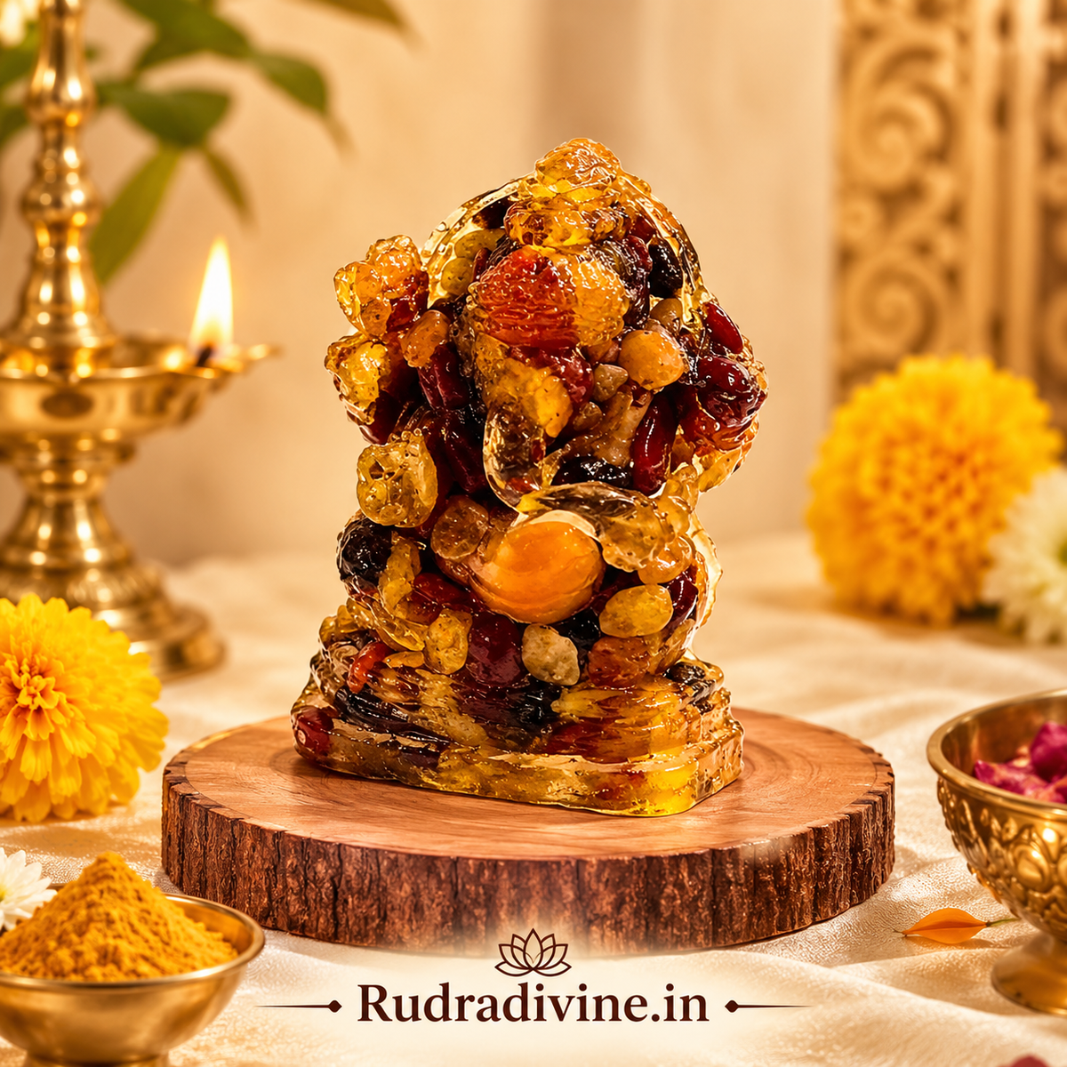 Anaji Ganesh idol for home worship by Rudradivine, symbolizing prosperity, blessings, wisdom and positive energy for puja, temple and devotional décor.