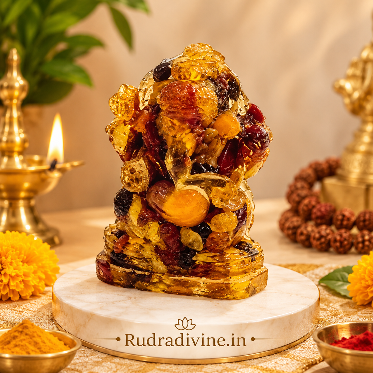 Anaji Ganesh idol for home worship by Rudradivine, symbolizing prosperity, blessings, wisdom and positive energy for puja, temple and devotional décor.