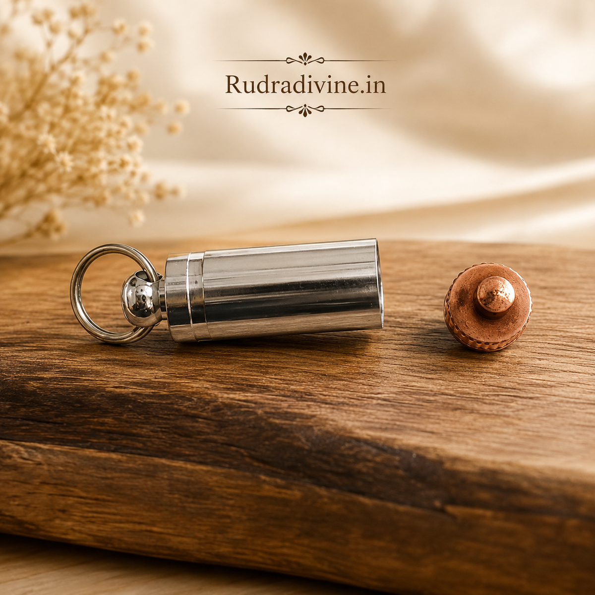 Bullet Taweez in Silver & Copper with Free Bhojpatra Sheet, traditional spiritual amulet by Rudradivine for puja, devotion and everyday spiritual wear.