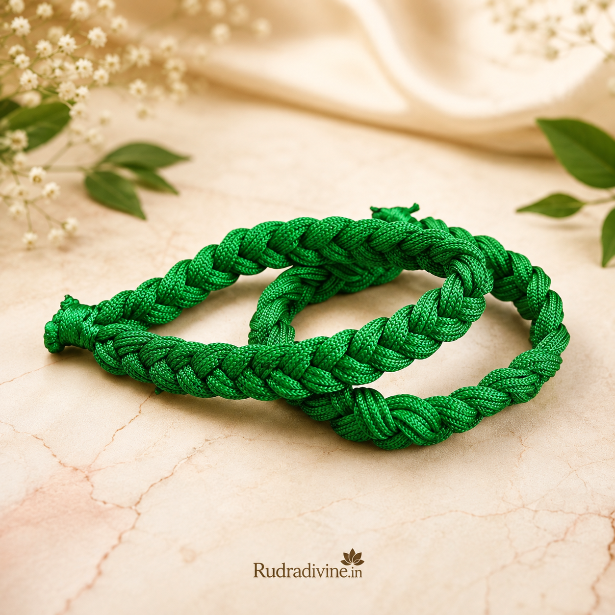 Handmade Green Bracelet Thread | Women & Men Set of 2 Spiritual Wrist Bands