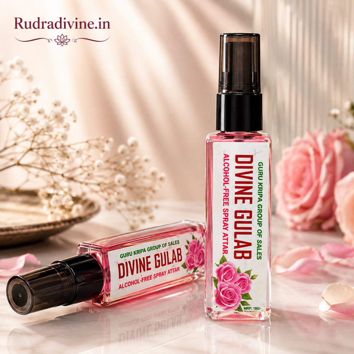 Divine Gulab Attar | 25ml | Alcohol-Free Spray Attar