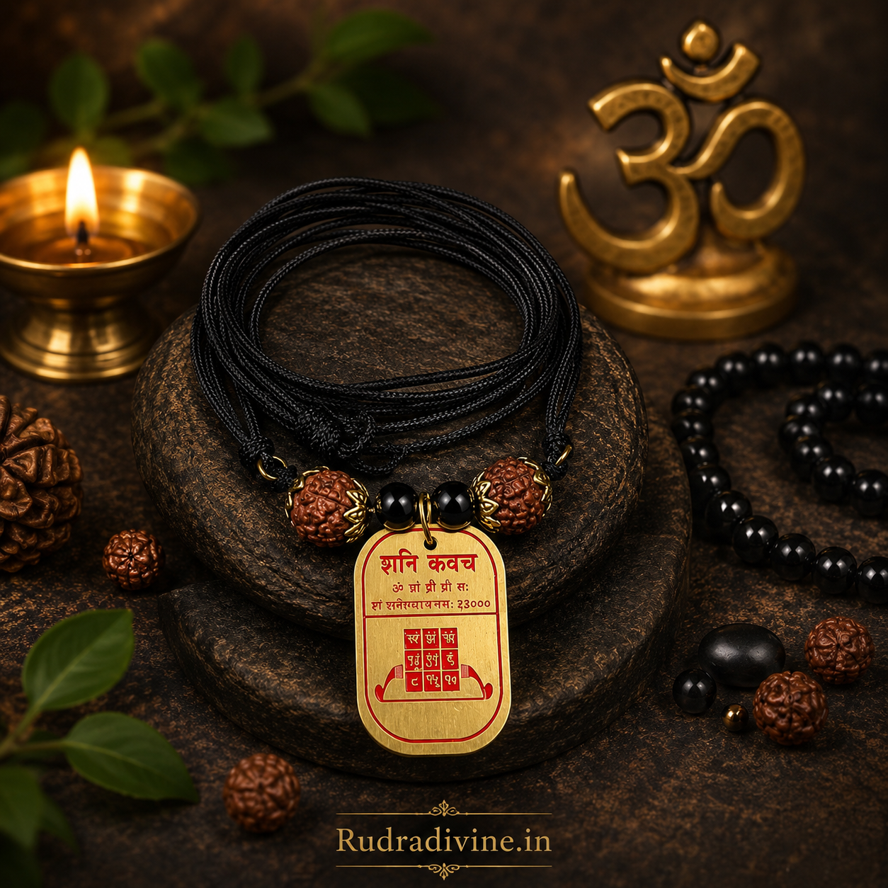 Divya Shani Dosh Nivaran Kawach by Rudradivine, traditionally associated with Shani Dev, Saturn remedies, spiritual protection, stability and devotional practices.