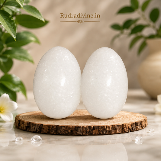 Black & White Marble Shivling Stone crafted from natural marble with official Lab Certificate by Rudradivine for temple, Tulsi puja and daily Shiva worship.