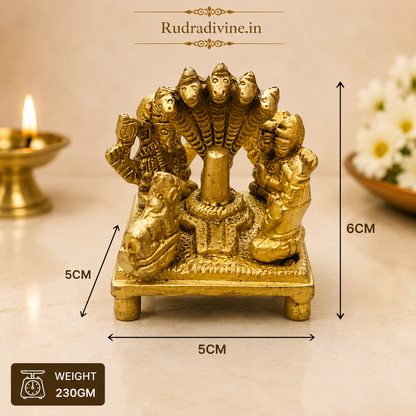 Brass Shivling Statue for Home Temple & Pooja Room Decor with official Lab Certificate by Rudradivine for daily Shiva worship, meditation and sacred rituals.