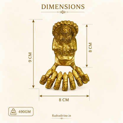 Brass Surya Dev with Rath Idol crafted from premium brass with official Lab Certificate by Rudradivine for home temple, daily pooja, Vastu, health, positivity and prosperity.