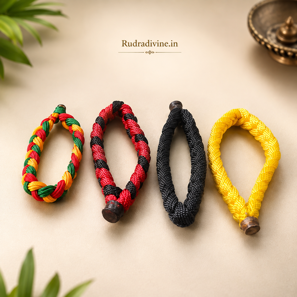 Handmade Mauli Dhaga Raksha Sutra Thread Bracelet with Lab Certificate by Rudradivine, traditionally worn for spiritual protection, positivity, and daily worship.