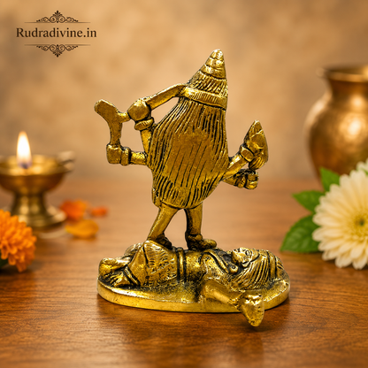 Radha Krishna Brass Idol crafted from premium brass with official Lab Certificate by Rudradivine for home puja, divine love, peace, devotion and spiritual blessings.