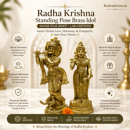 Brass Surya Dev with Rath Idol crafted from premium brass with official Lab Certificate by Rudradivine for home temple, daily pooja, Vastu, health, positivity and prosperity.