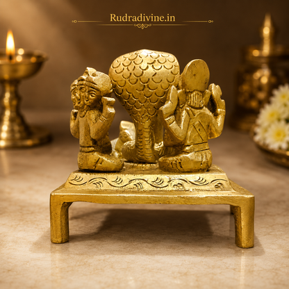 Shiv Pariwar Brass Idol with Shivling | Rare Divine Home Decor | Lab Certified crafted in premium brass with official Lab Certificate by Rudradivine for home temple worship, spiritual décor, peace, prosperity and divine blessings.