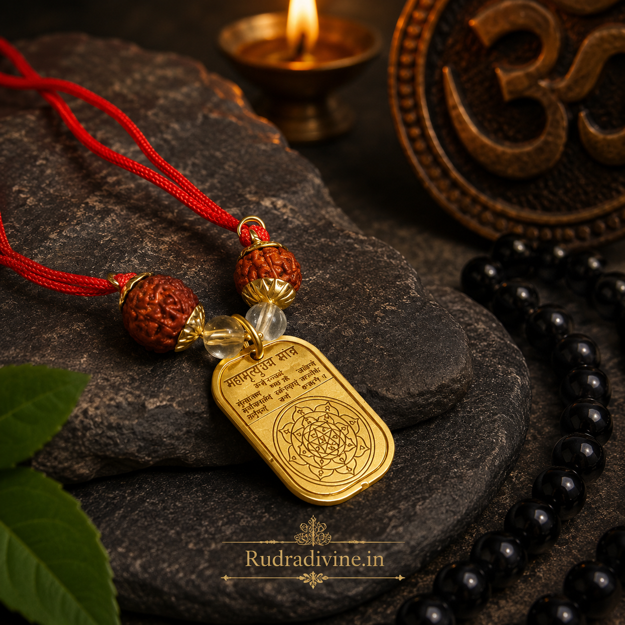 Mahamritunjay Kawach Protection Locket by Rudradivine, traditionally associated with Lord Shiva, divine blessings, spiritual protection, inner strength and devotion.