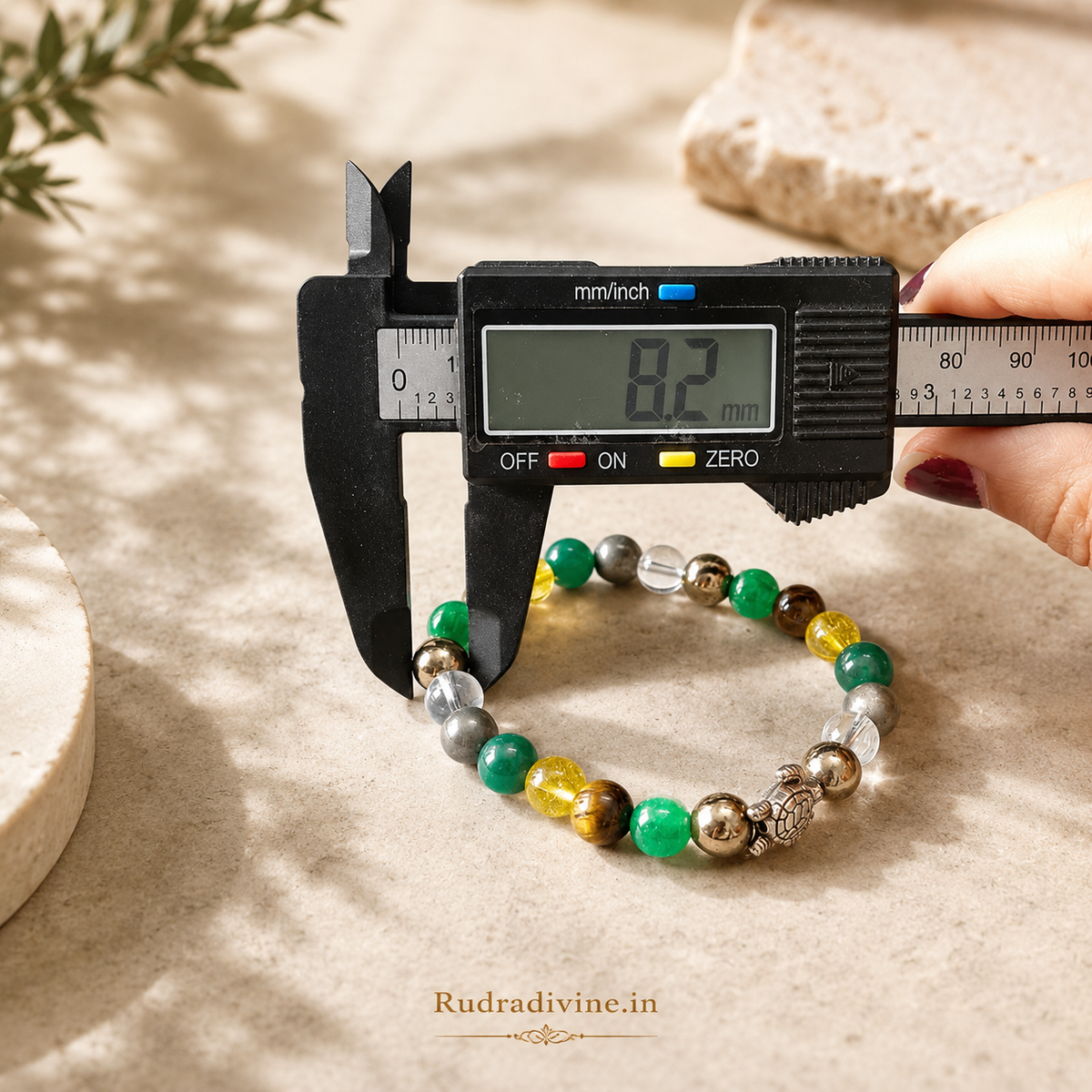 Money Magnet Bracelet 8MM stretchable beads with official Lab Certificate by Rudradivine, traditionally associated with wealth, prosperity, abundance and positive energy.
