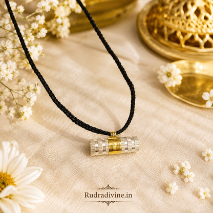 Pure Brass & Silver Taweez with Free Bhojpatra Sheet by Rudradivine, traditional spiritual amulet designed for puja, devotion, and everyday spiritual use.