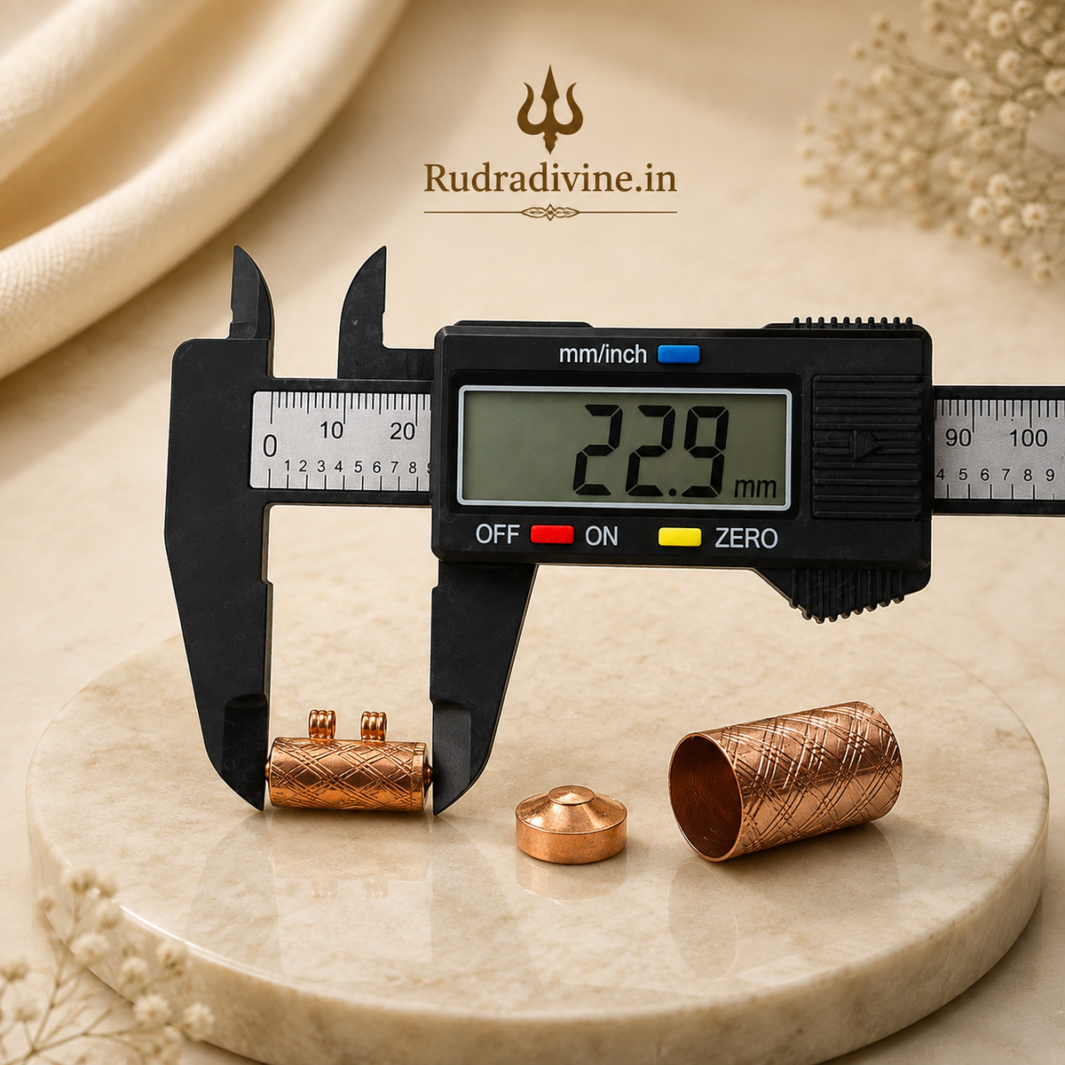 Pure Copper Taweez with Free Bhojpatra Sheet by Rudradivine, traditional spiritual amulet for puja, devotion, prayer, meditation and sacred practices.