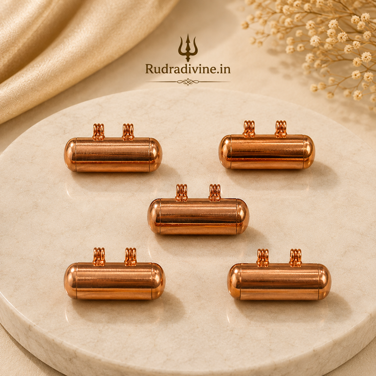Pure Copper Taweez with Free Bhojpatra Sheet by Rudradivine, a traditional spiritual accessory for prayer, devotion, meditation and religious practices.