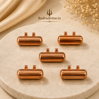 Pure Copper Taweez with Free Bhojpatra Sheet by Rudradivine, a traditional spiritual accessory for prayer, devotion, meditation and religious practices.