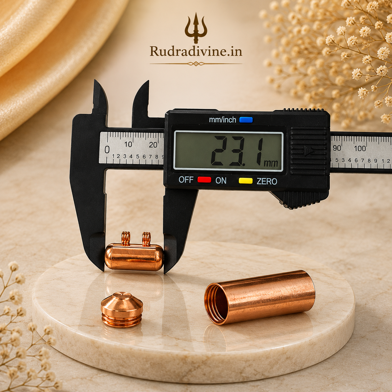 Pure Copper Taweez with Free Bhojpatra Sheet by Rudradivine, a traditional spiritual accessory for prayer, devotion, meditation and religious practices.