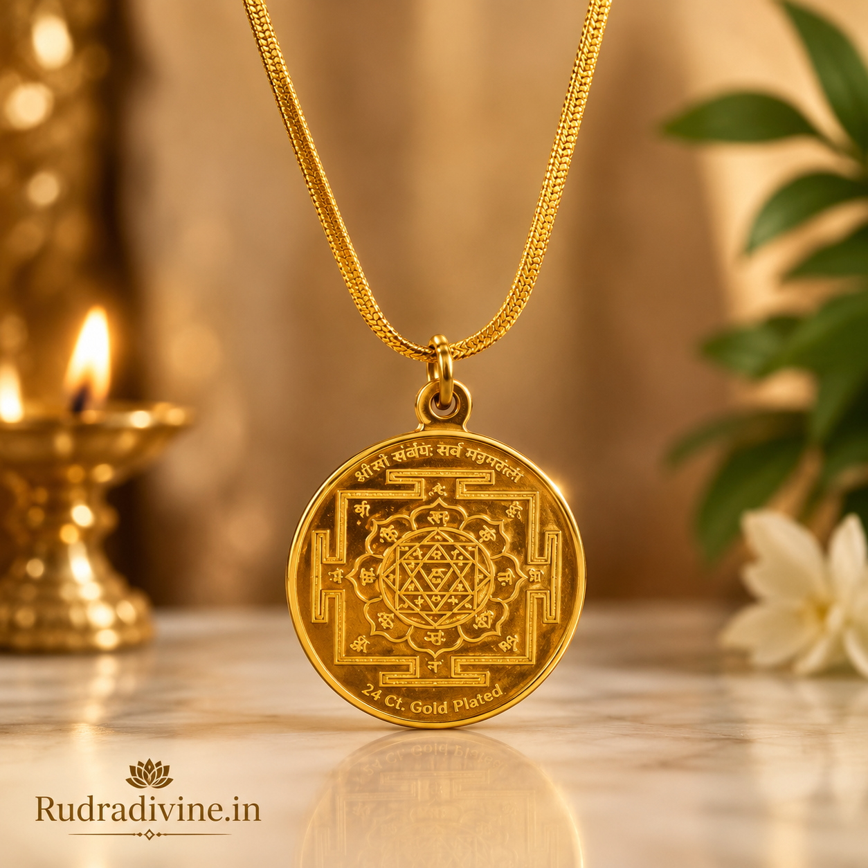 Sai Kawach Pendant in Brass featuring Shirdi Sai Baba devotional design by Rudradivine, traditionally associated with spiritual protection, faith, peace and blessings.