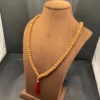 5 Mukhi Rudraksha Mala 8MM Lab Certified with 108+1 Beads and Free Goumukhi Bag for Jaap, Meditation, and Spiritual Healing.