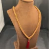 5 Mukhi Rudraksha Mala 8MM Lab Certified with 108+1 Beads and Free Goumukhi Bag for Jaap, Meditation, and Spiritual Healing.