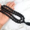 Black Agate Mala 108+1 Beads - Lab Certified Kale Hakik Mala